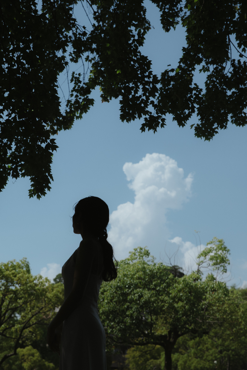 木陰のシルエット