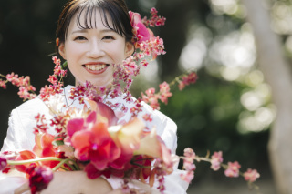 お客様に合わせて、１番似合う表情を見つけ出しシャッターを押します。