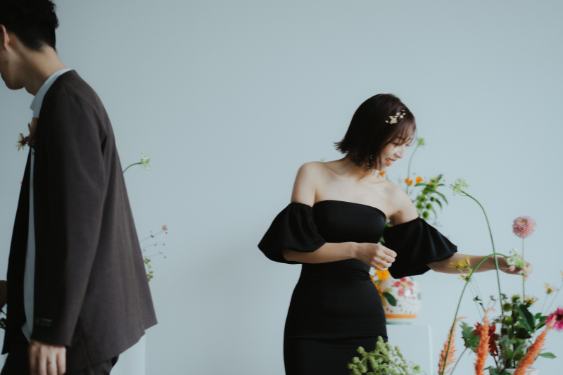 【スタジオドレス2着プラン】Flower design photo【ドレス代込み】