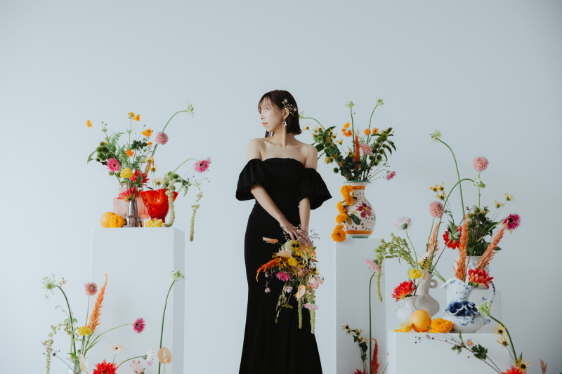【スタジオドレス2着プラン】Flower design photo【ドレス代込み】