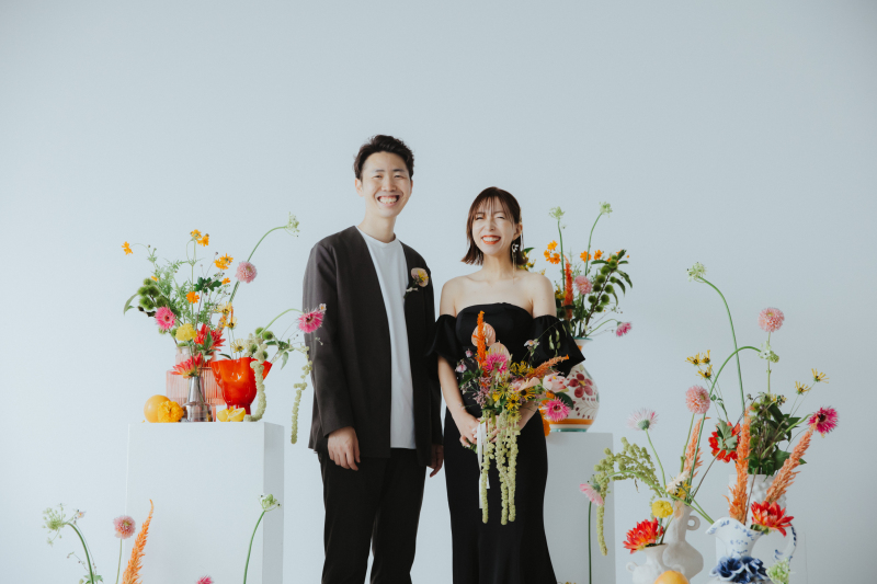 【スタジオドレス1着プラン】Flower design photo【ドレス代込み】
