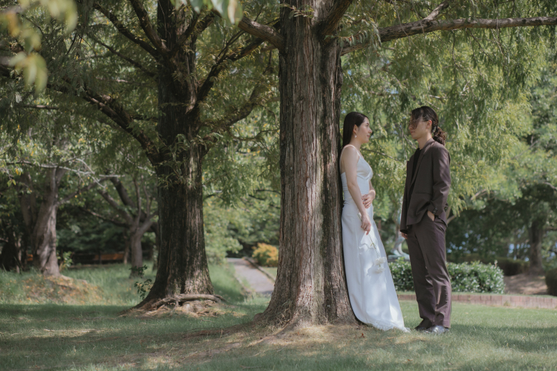 【ドレス1着】洋装ロケーション撮影【スタジオ近くの公園にて撮影/新婦様ドレス、ヘアメイク、着付け、データ料込み】