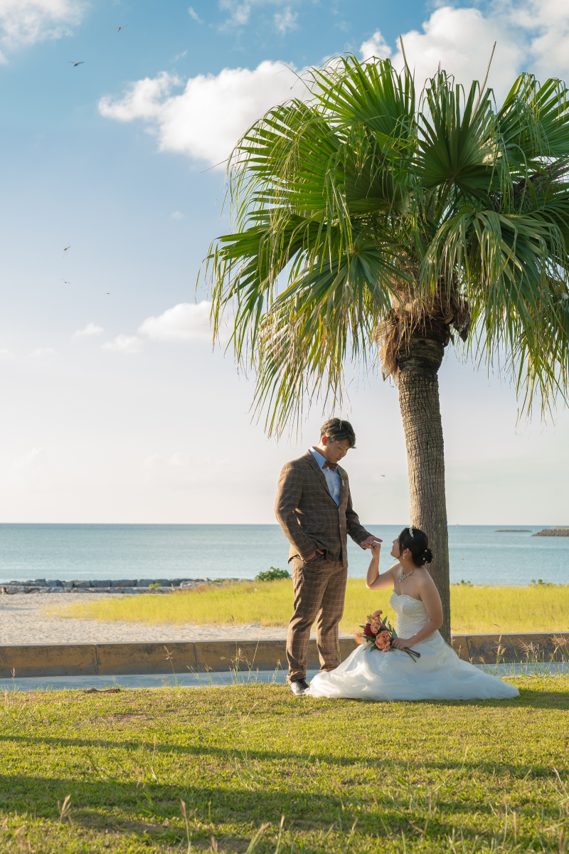 パームツリーの木陰でゆったりと