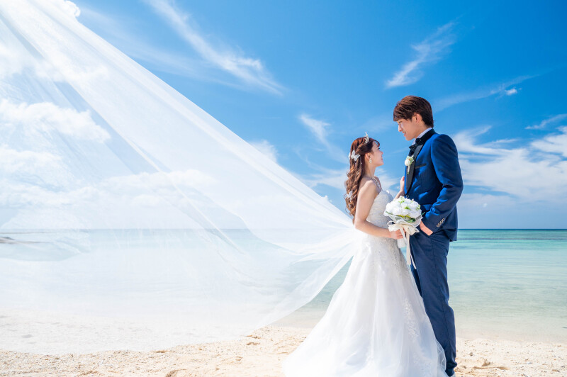 風に舞うロングベール