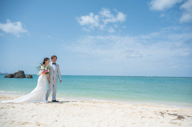 広い空と海に溶け込む時間