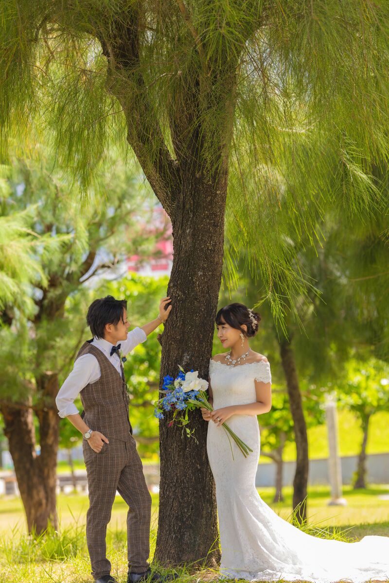 緑の中で交わす視線