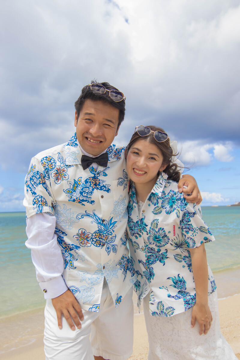 おそろいアロハでリラックスモード