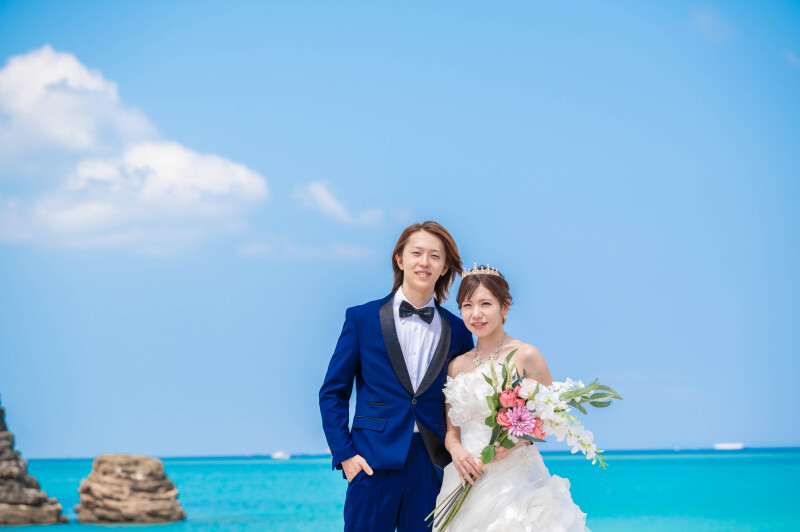 夏空に映えるふたり