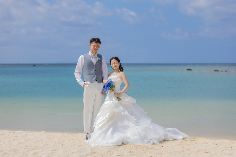 青空の下で定番ショット