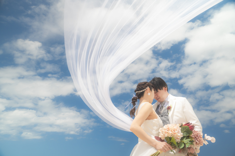 青空に舞うベール