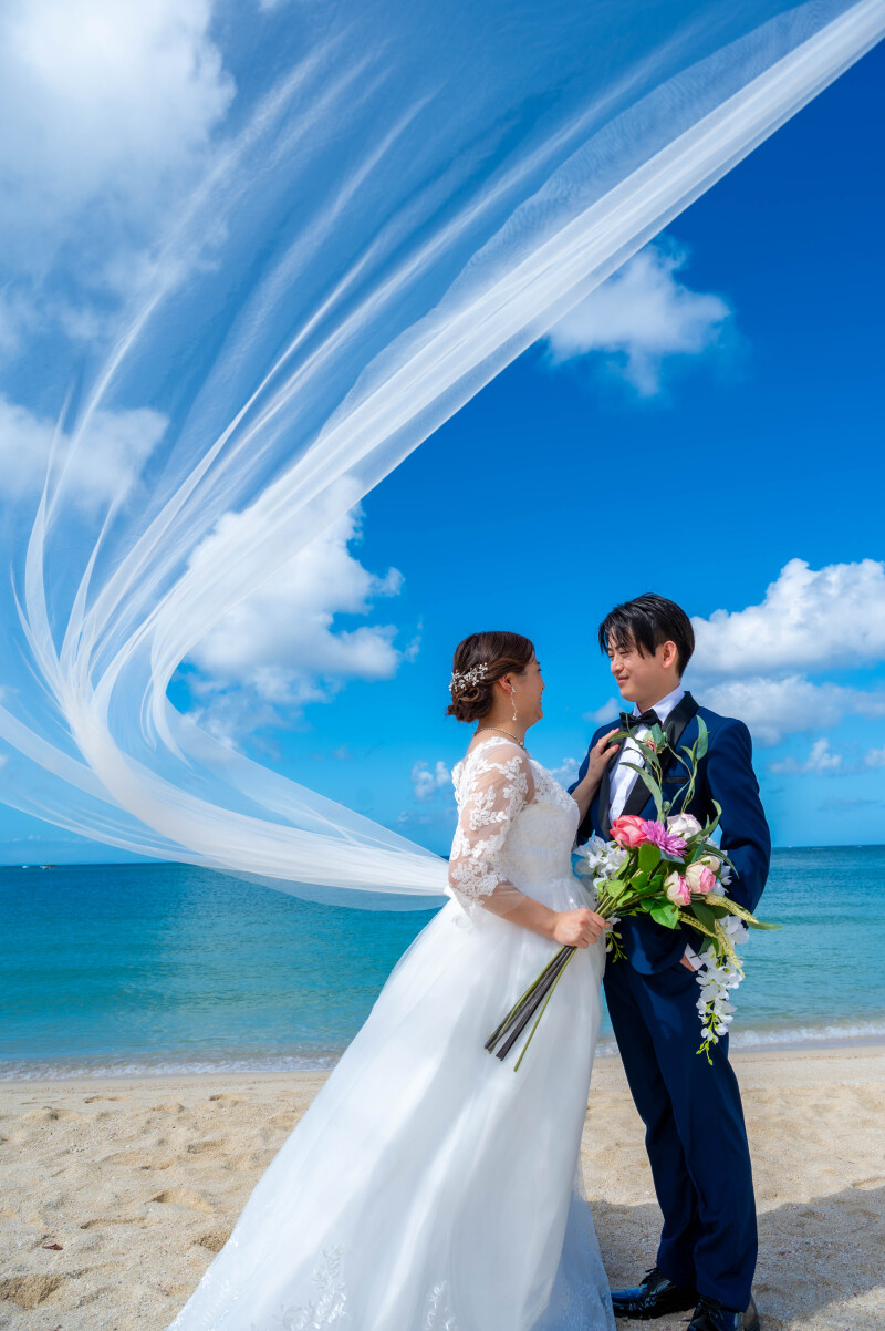 風に舞うベール