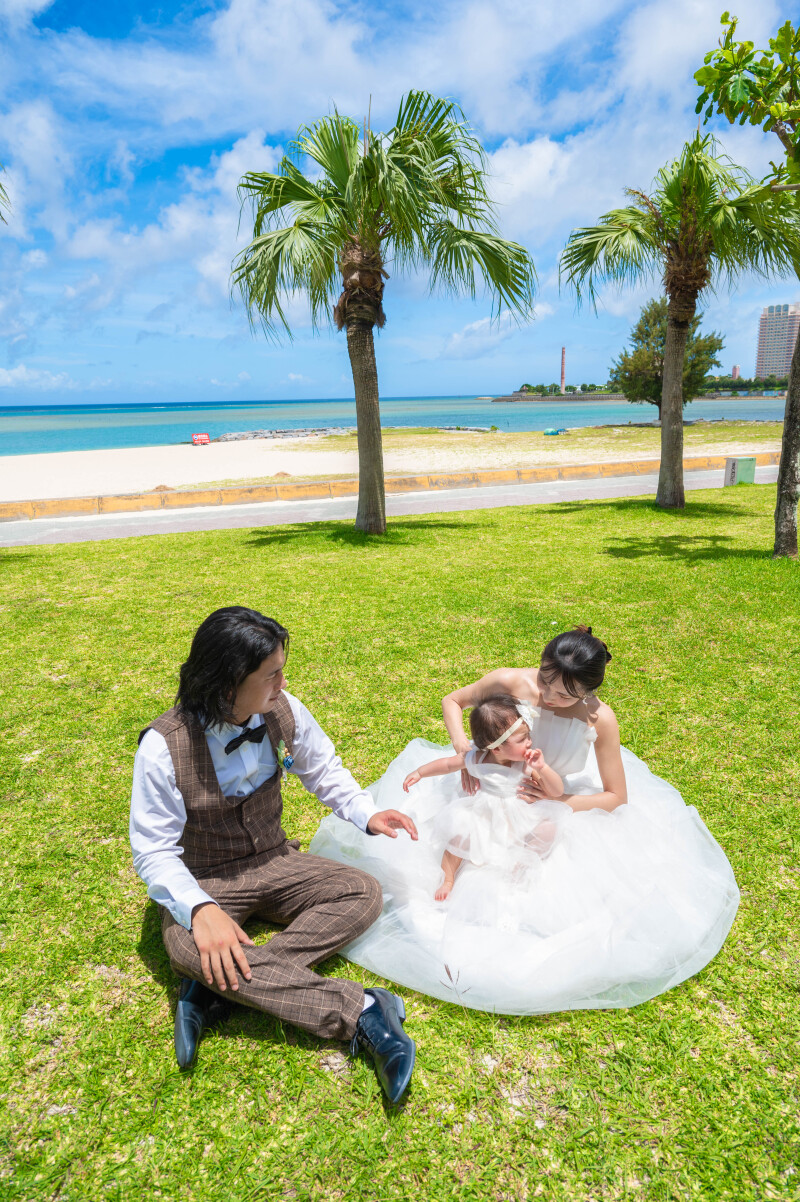 沖縄で過ごす、家族のひととき