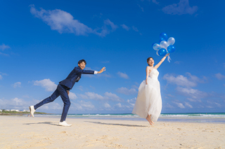 沖縄ウェディングフォト　北谷店_ドローン撮影！