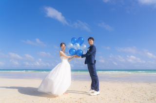 沖縄ウェディングフォト　北谷店_ドローン撮影！