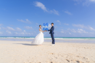 沖縄ウェディングフォト　北谷店_ドローン撮影！