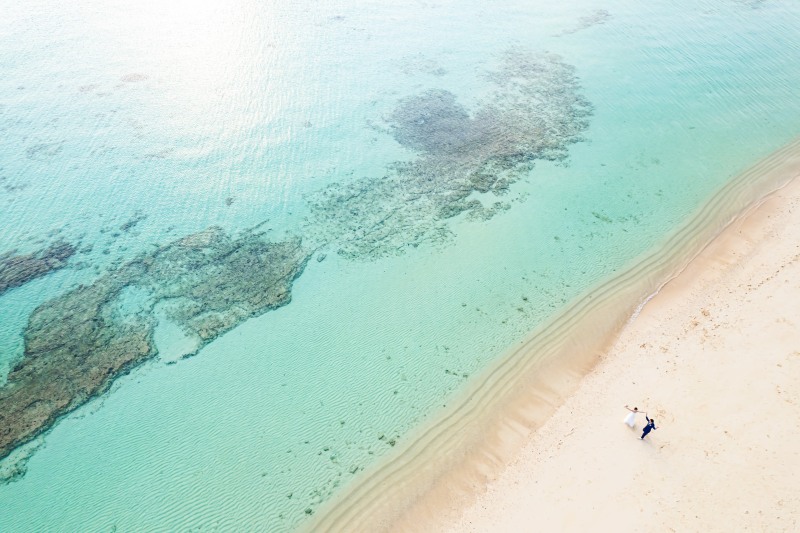 沖縄ウェディングフォト 北谷店_ドローン撮影できる