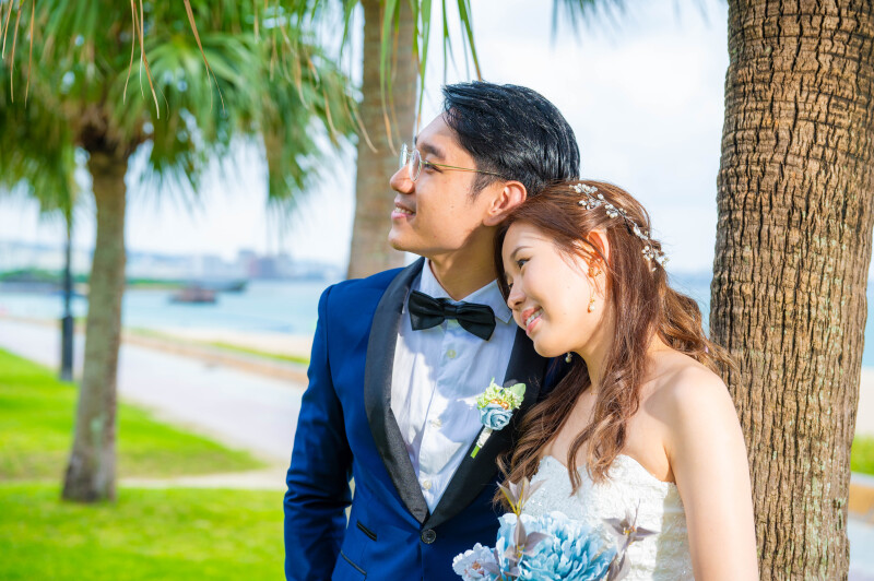 5(沖縄本島)【2ロケーションプランビーチフォト+動画撮影、】150カット納品、基本セット込み,ドレス&プロヘアメイク付、お得!