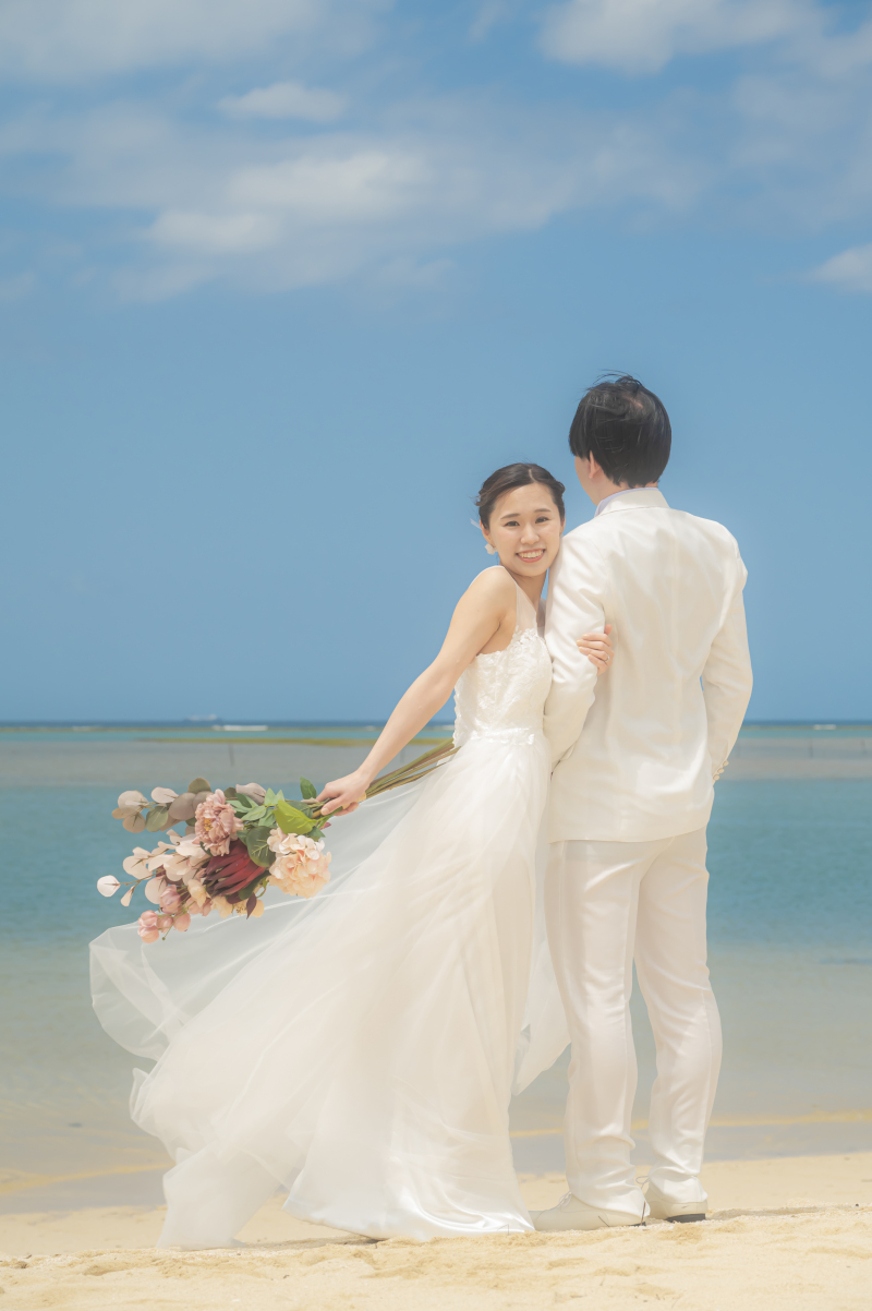 21【アラハビーチ撮影】【ビーチ撮影+グリーン撮影】120カットプラン&基本セット込みドレス&プロヘアメイク付土日祝追加料金不要