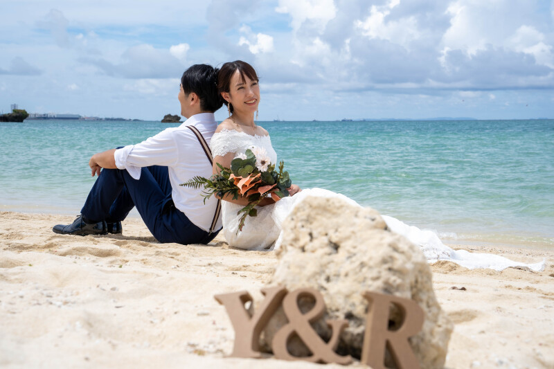 19【ヘアメイク衣装お持込みセルフプラン】【ビーチフォトウェディング撮影】30カットプラン】【土日祝でも追加料金なしで安心納得】