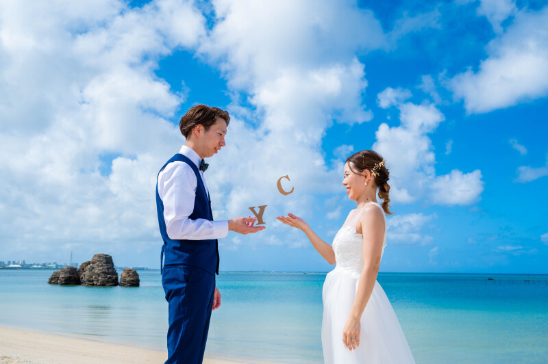 19【ヘアメイク衣装お持込みセルフプラン】【ビーチフォトウェディング撮影】30カットプラン】【土日祝でも追加料金なしで安心納得】