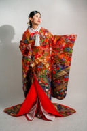 色打掛（赤豪華総刺繍）