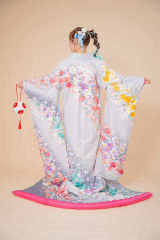 色打掛（パステルパープル×ピンク）