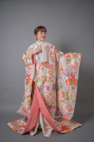 松皮小花紋 ピンク