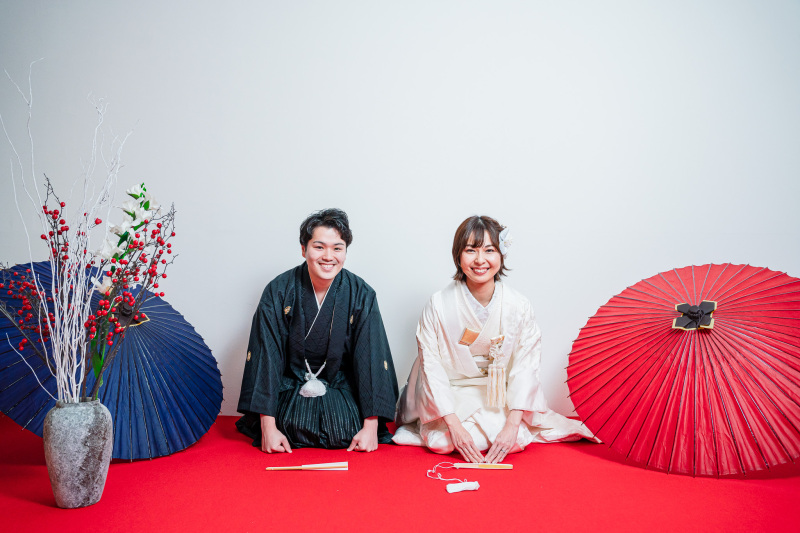 撮影の最後にお座りポーズ♡