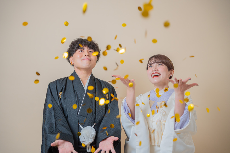 500円でコンフェッティ撮影ができる