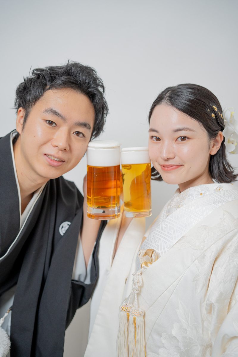 ビールで乾杯!!