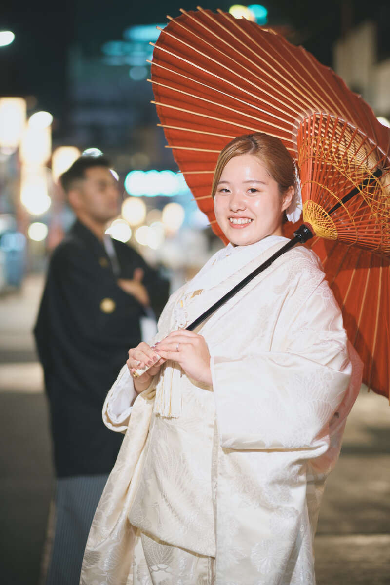 撮影では白無垢をチョイス