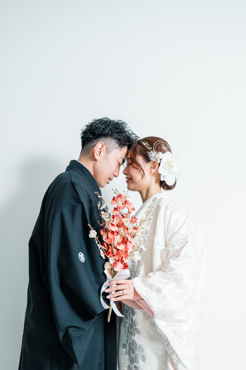 おでこをくっつけるポーズで♡