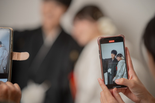 家族にも来てもらって念願の和装前撮り