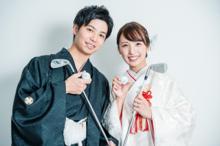 二人の趣味を取り入れたセルフフォト