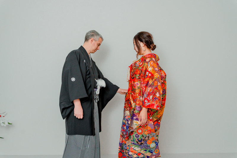 ご新婦様のお着付けが終わって、ファーストミート♡