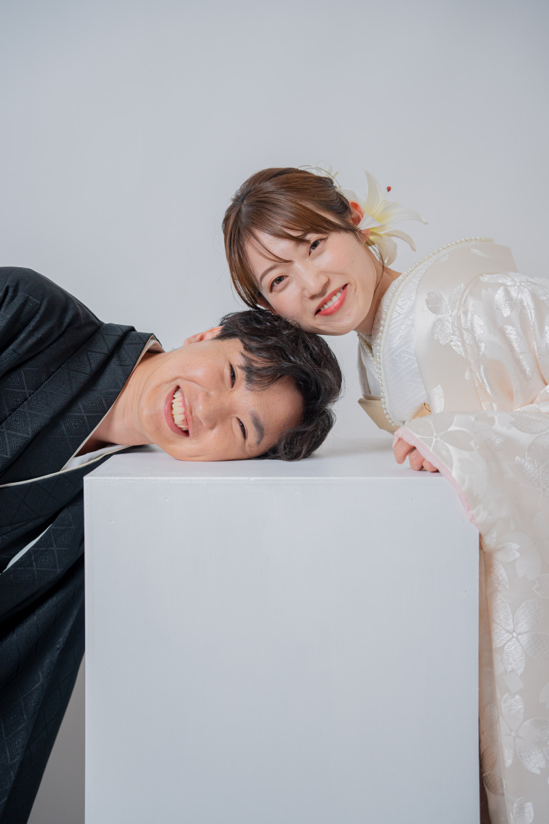 大小撮影用ボックスを使っておしゃれな和装前撮り