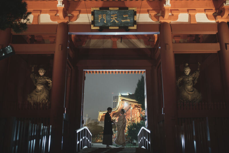 二天門での撮影