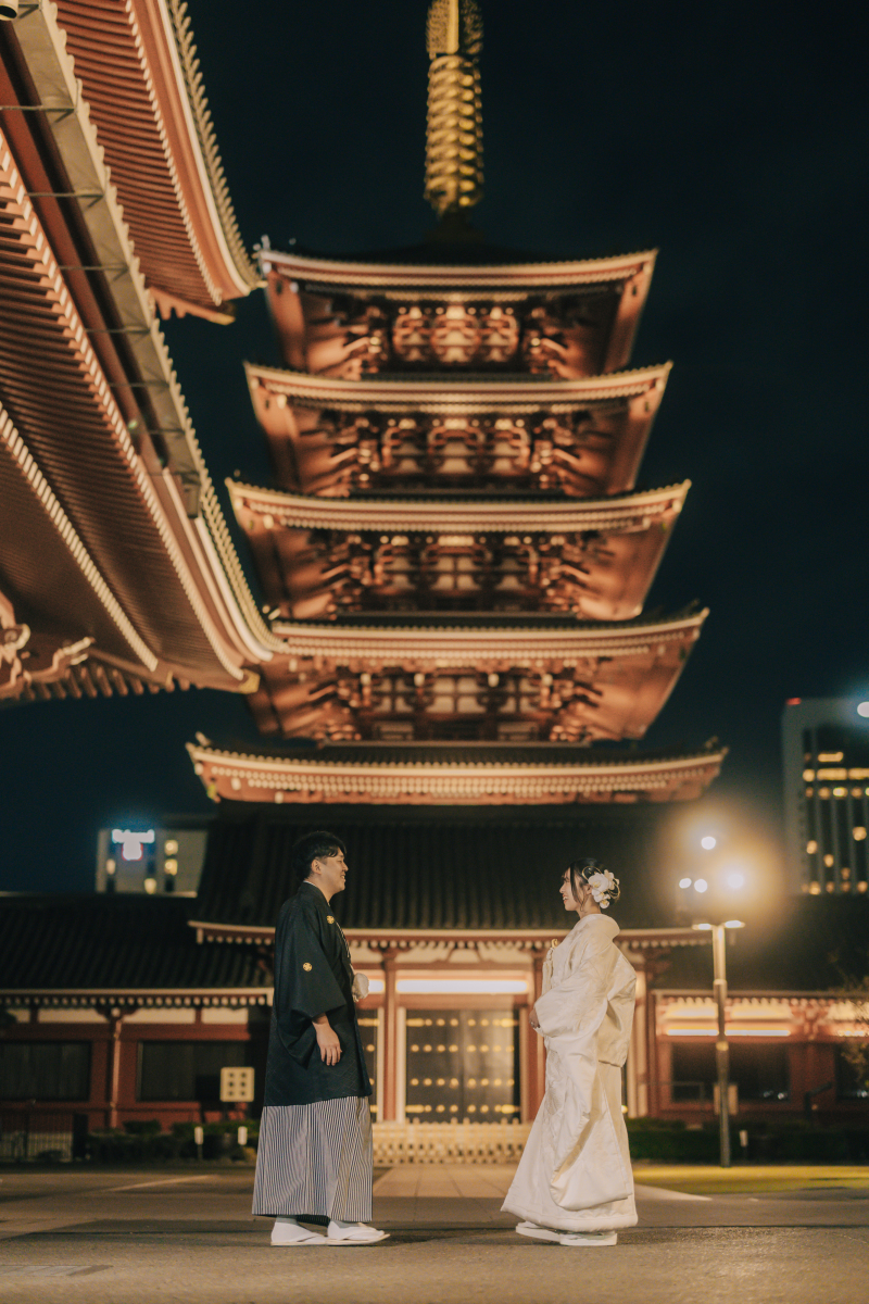 【スタジオ＆浅草寺ロケ 】幻想的な浅草寺での和装ナイトロケーションプラン！１日１組限定89,800円！