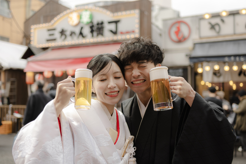 【紅葉ベストシーズン】10:00枠/14:00枠限定!スタジオ&浅草寺ロケーション撮影プラン(花嫁ヘアメ付) 101,800円