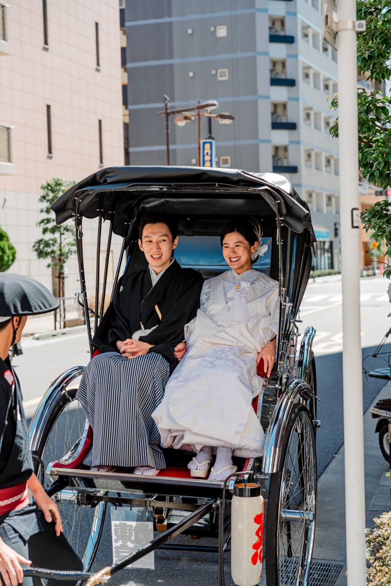 浅草人力車周遊(30min)+スタジオセルフフォト撮影プラン ※ヘアセット付き♡