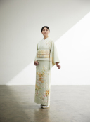 グリーン貝桶雲取桜松（訪問着）