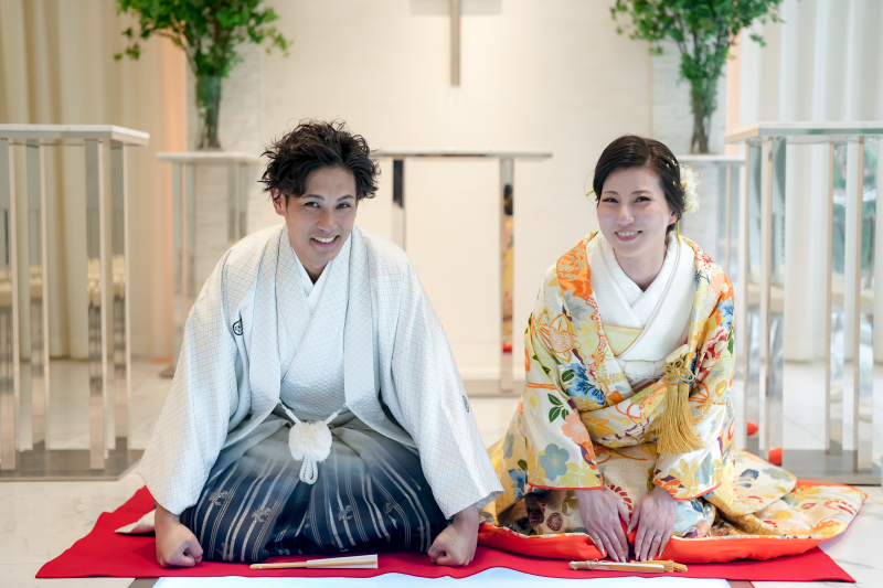 節目にふさわしい、和装でのご挨拶カット