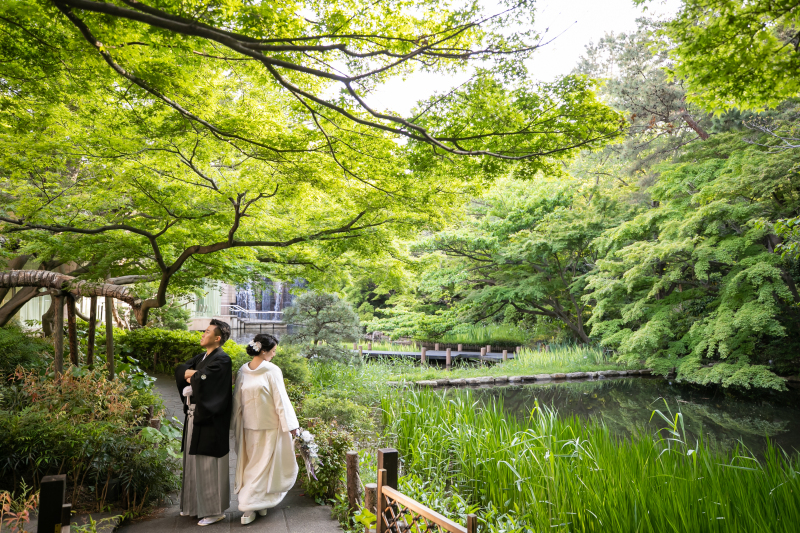 【和装2着】日本の伝統文化を残す白無垢×色打掛×庭園ロケーションプラン