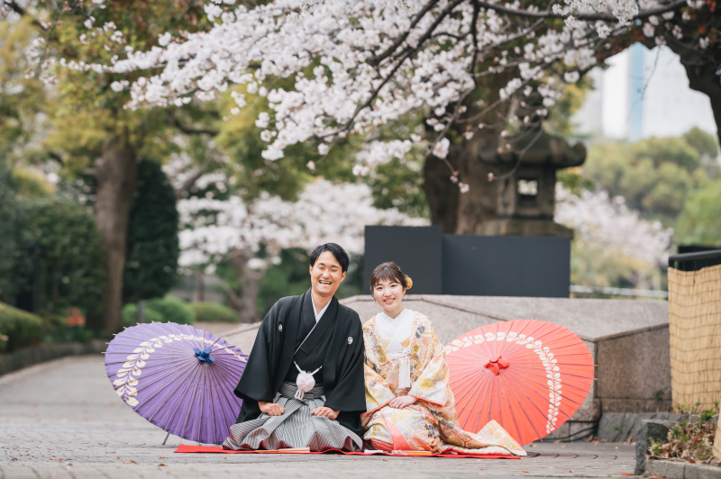 【和装2着】日本の伝統文化を残す白無垢×色打掛×庭園ロケーションプラン