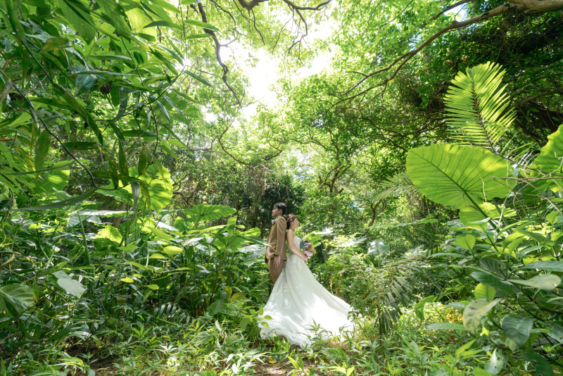 360度南国植物のジャングルに囲まれて。