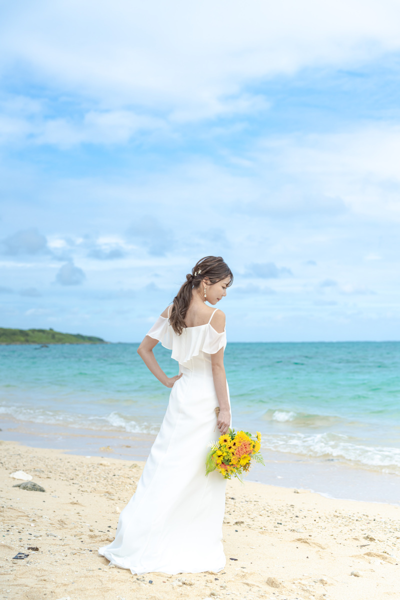 新婦様のソロショット!あれ青空??