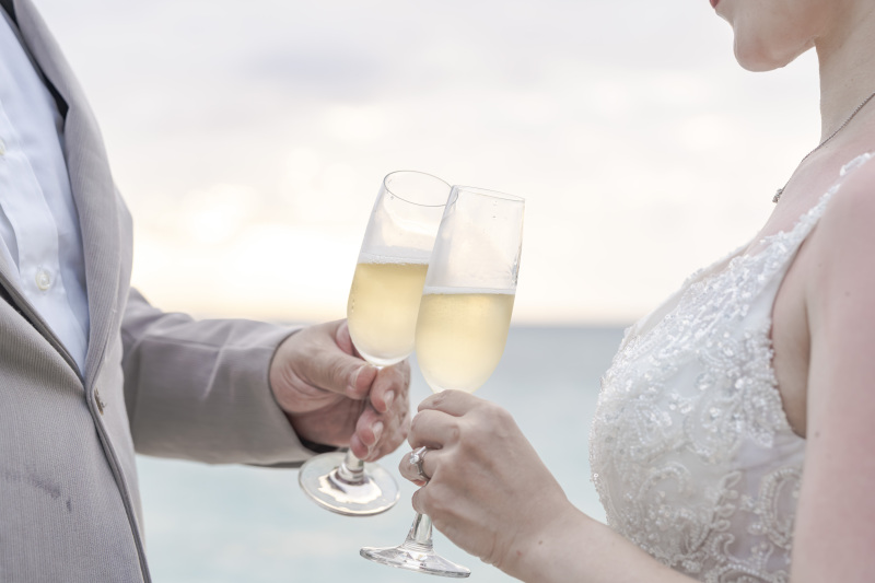 持ち込みシャンパン！乾杯！