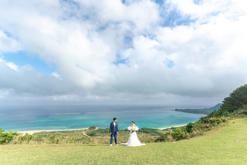 今度は山の上から海を眺めます。素晴らしい開放感。