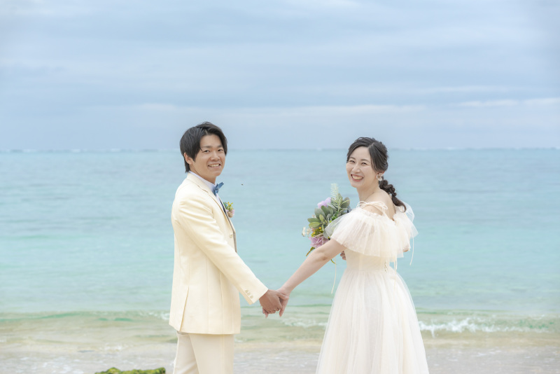 おふたりの自然な笑顔!