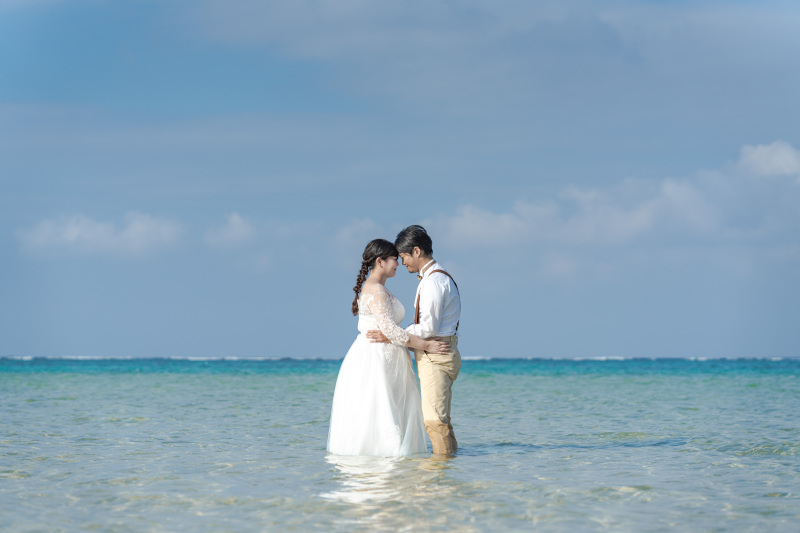 穏やかな海。波もほとんどない静かな海。